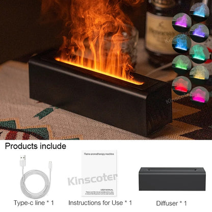 KINSCOTER Essential Oil Aroma Diffuser Flame Air Humidifier