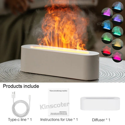 KINSCOTER Essential Oil Aroma Diffuser Flame Air Humidifier