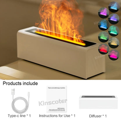 KINSCOTER Essential Oil Aroma Diffuser Flame Air Humidifier